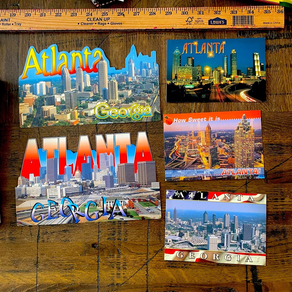 5 Atlanta Georgia postcards
